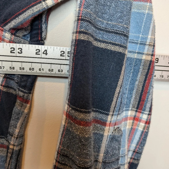 Vintage RedHead Shirt Men's XLT Long Sleeve Button Up Navy Blue Plaid Flannel - Picture 4 of 8